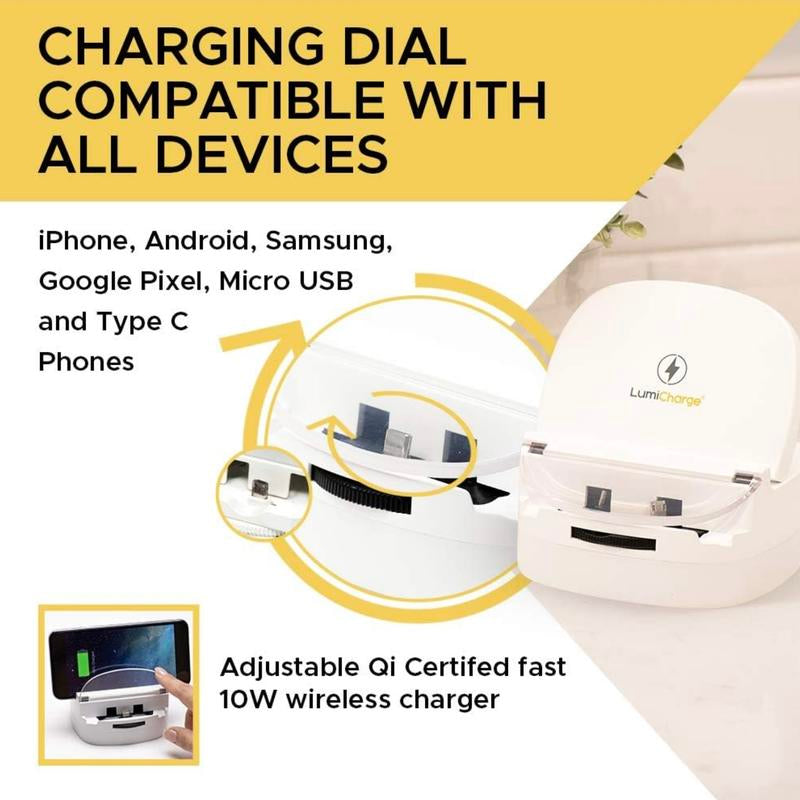 LUMICHARGE 3-in-1 Fast Wireless Charging Station for Multiple Devices - Adjustable Multifunction Charger