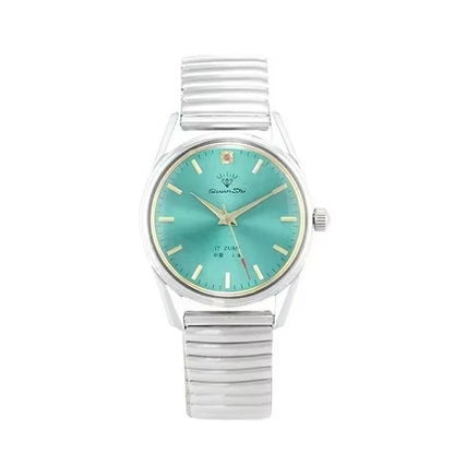 Fashion Luxury Shanghai Mechanical Watch Diamond Brand Green Dial Waterproof Stainless Steel Leather Strap Mens Watch Starking