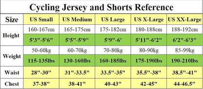 Mens Cycling Bibs Kits Bike Bib Shorts 4D Gel Padded and Bicycle Jersey Biking Clothing Suit
