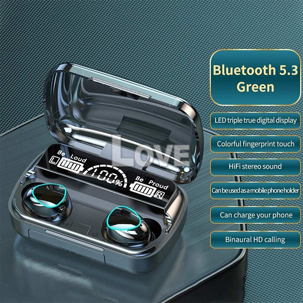 TWS Bluetooth 5.3 Waterproof Wireless Earbuds with LED Display - 2024 Model