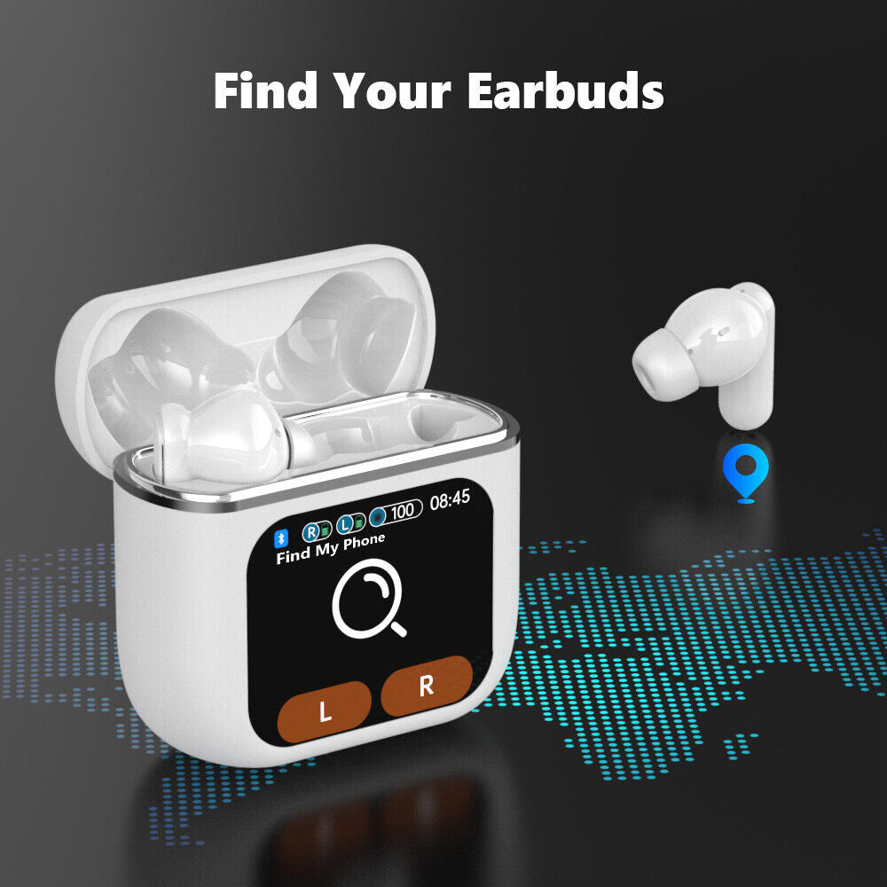 2024 Bluetooth 5.4 Wireless Stereo Earbuds with Touch Screen and Enhanced Bass