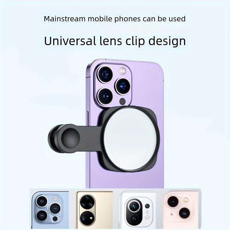 Portable Smartphone Selfie Mirror Clip for Enhanced Rear Camera Photography, Compatible with Android Devices, Ideal Mobile Accessory and Gift for Women