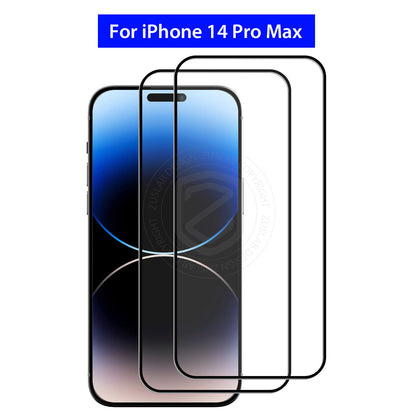 Tempered Glass Screen Protector X2 for iPhone 11, 12, 13, 14, 15, and 16 Pro Max Plus