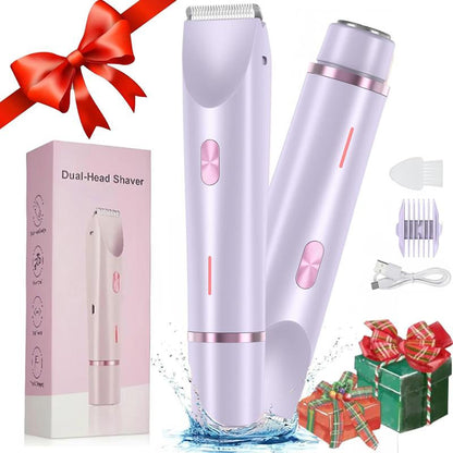 Electric Hair Trimmer for Women, 1 Box Rechargeable 2 in 1 Body & Facial Diffuser Hair Removal Double Head Trimmer for Face Underarm Legs, Gifts for Girl, Women'S Electric Shaver