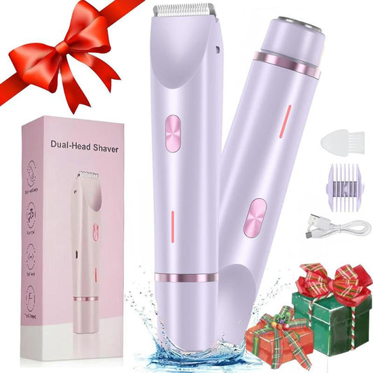 Electric Hair Trimmer for Women, 1 Box Rechargeable 2 in 1 Body & Facial Diffuser Hair Removal Double Head Trimmer for Face Underarm Legs, Gifts for Girl, Women'S Electric Shaver