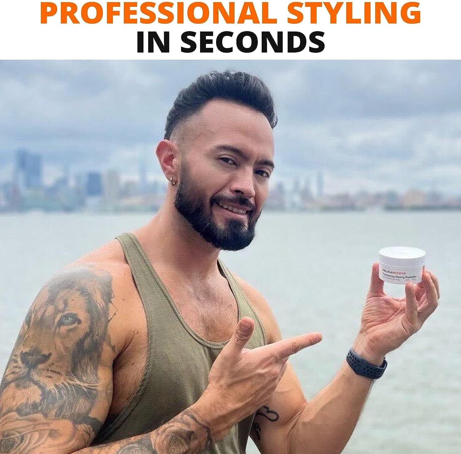 Thickening Pomade with Hair Growth Benefits - Strong Hold, Water-Based, Matte Finish for Men'S Styling and Hair Loss Prevention