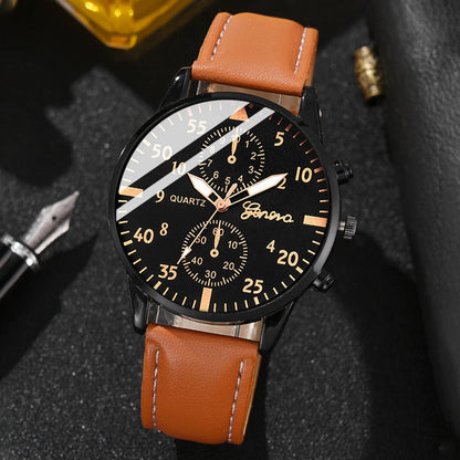 New Hip Hop Mens Fashion Watches Luxury Male Clock Wristwatch Sport Menswrist Watch Bracelet Set Relogio Masculino