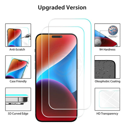 Glass Screen Protector X2 for iPhone Models 6 Plus to 16E Pro XS Max