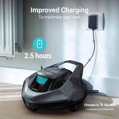 AIPER Cordless Robotic Pool Cleaner with Dual-Drive Motors and Self-Parking Technology - Lightweight and High-Performance Pool Vacuum for Outdoor Use