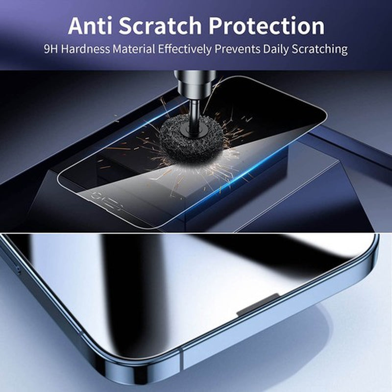 Privacy Tempered Glass Screen Protector for iPhone 16E, 16, 15, 14, 13, 12, 11 Pro Max