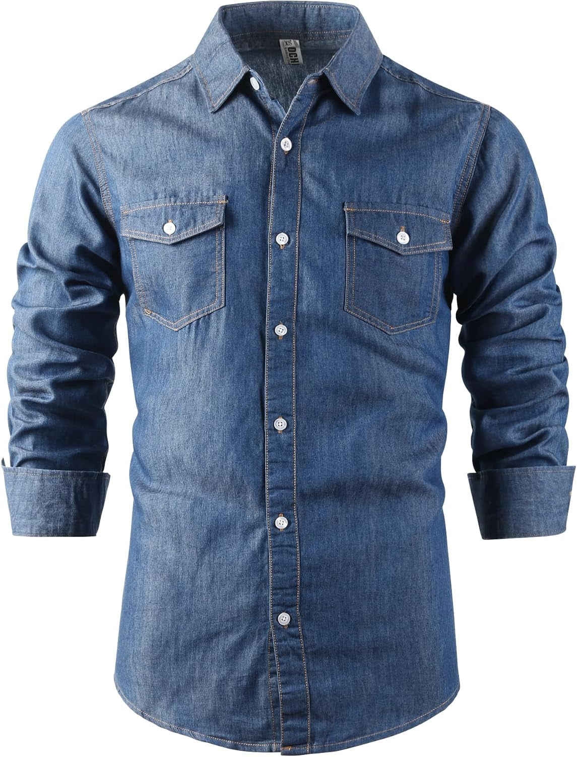 Men & Boys' Long Sleeve Lightweight Denim Shirts Father Son Matching