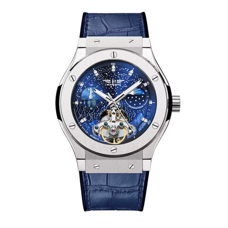 INDU Design Mens Watches To Brand Luxury Fashion Business Automatic Watch Men'S Waterroof Mechanical Watch Montre Homme