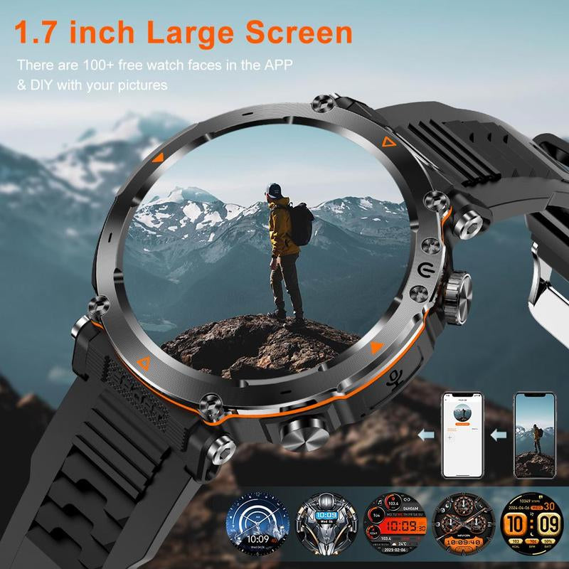Multifunctional Smart Watch for Men - Stylish Digital Sports Watch with Compass, Perfect Gift for Boyfriends and Tech Enthusiasts