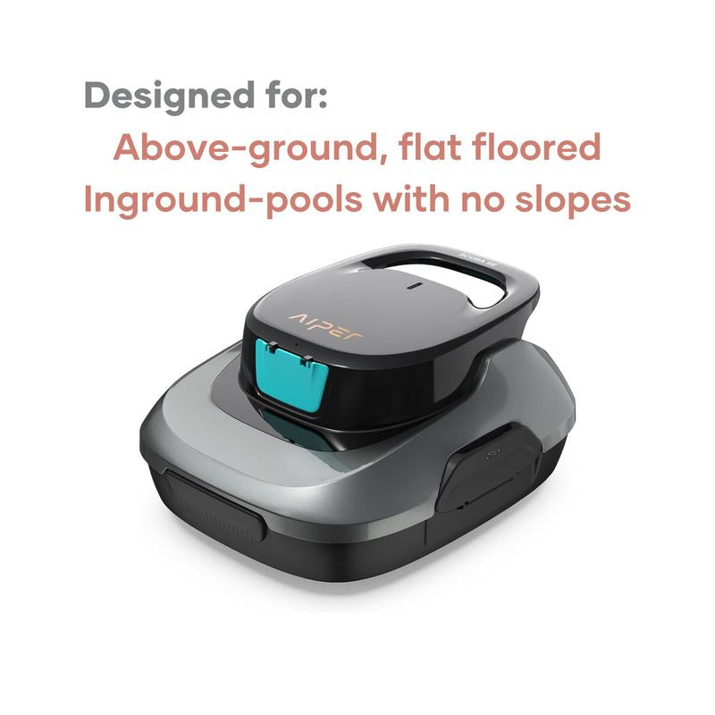 AIPER Cordless Robotic Pool Cleaner with Dual-Drive Motors and Self-Parking Technology - Lightweight and High-Performance Pool Vacuum for Outdoor Use