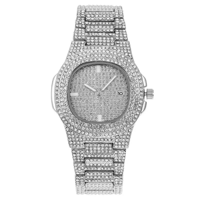 Luxury Fashion Mens Stainless Steel Watches Male Sports Quartz Wristwatch Calendar Luminous Clock Men Business Casual Watch