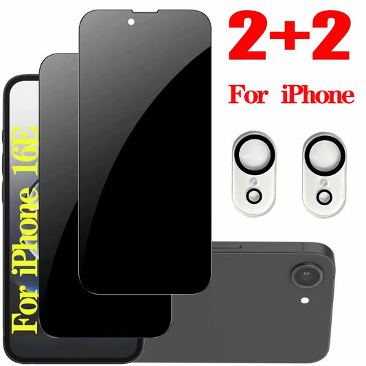 Anti Spy Tempered Glass for Iphone 16E 16 15 14 13 Pro Max Privacy Screen Protector Iphone 16 Front Film Iphone 15 14 plus Verre Trempe Iphone 11 12 Camera Film