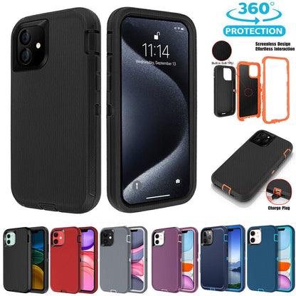 For Iphone 16 14 13 12 11 15 Pro Max 16E Case Rugged Shockproof Heavy Duty Cover
