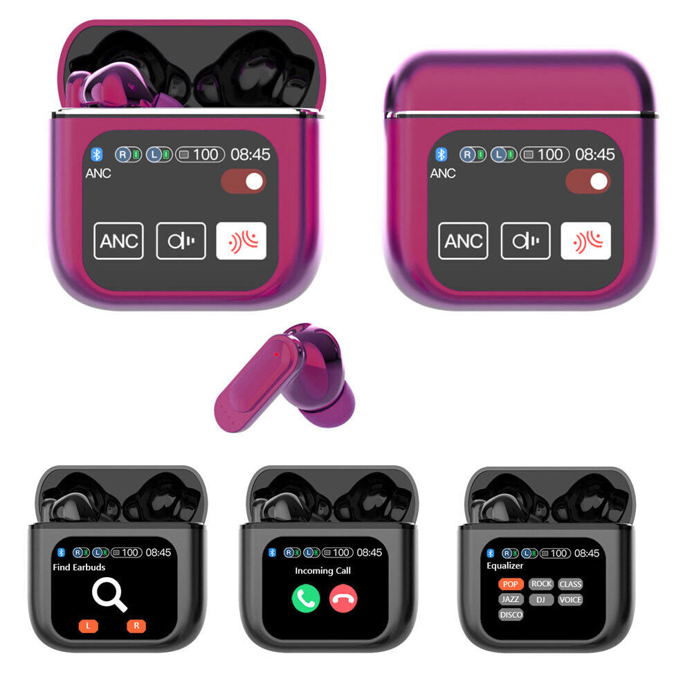 2024 Bluetooth 5.4 Wireless Stereo Earbuds with Touch Screen and Enhanced Bass