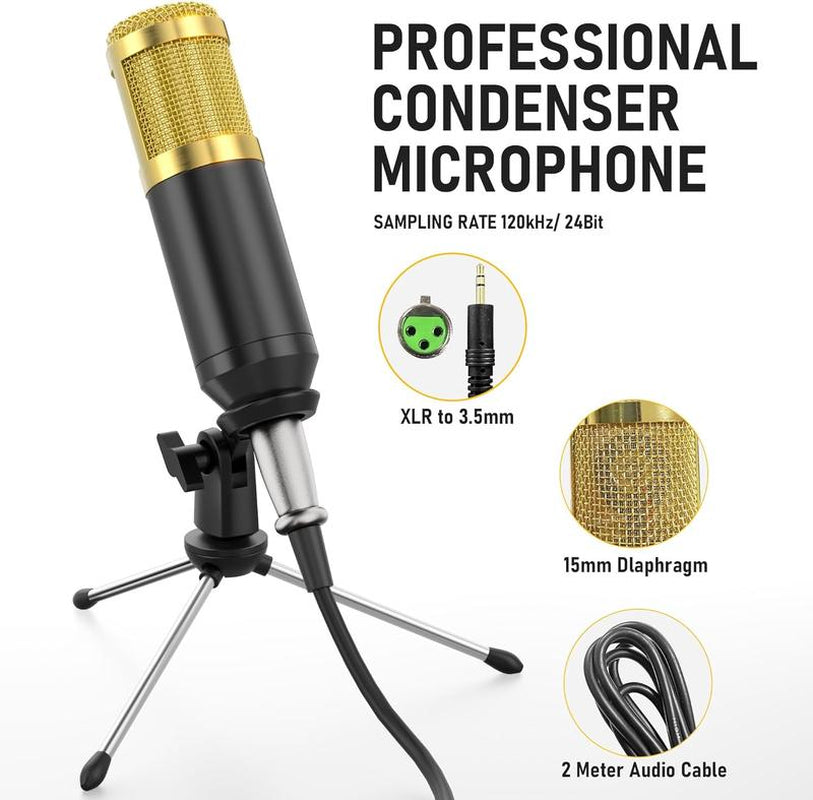 F998 Live Broadcast Device, Wireless Liveaudio Equipment,Microphone Music Soundcontrol Equipment,Audio Mixer with Soundconverter/Mixer, Microphone Set Suitablefor Computers, Phones, PC Audio Accessories Adjustable Waterproof Guitar Backpack