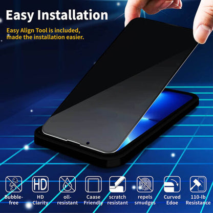 Privacy Tempered Glass Screen Protector for iPhone 16E, 16, 15, 14, 13, 12, 11 Pro Max