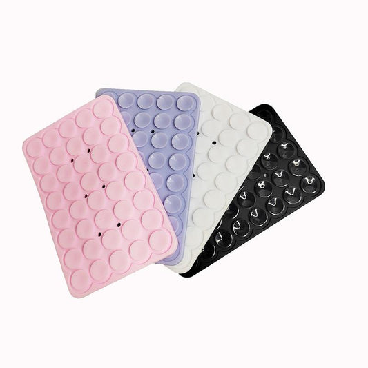 4-Pack Double-Faced Silicone Suction Phone Holder Stand with 40 Cups - Colorful Mount for iPhone and Android Devices