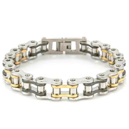 Punk Rock Biker 316L Stainless Steel Mens Bracelet Fashion Jewelry Bike Bicycle Chain Jewellery Pulsera Hombre Acero Inoxidable