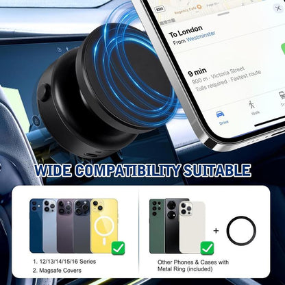 Magnetic Vacuum Phone Holder with Suction Cup - Versatile Accessory for 4-7 Inch Phones, Ideal for Various Settings and Car Use