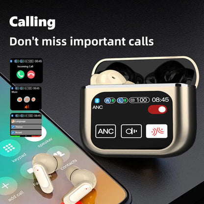 2024 Bluetooth 5.4 Wireless Stereo Earbuds with Touch Screen and Enhanced Bass