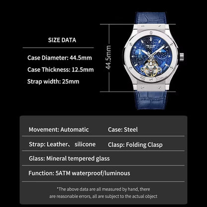 INDU Design Mens Watches To Brand Luxury Fashion Business Automatic Watch Men'S Waterroof Mechanical Watch Montre Homme