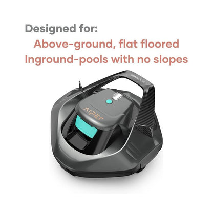 AIPER Cordless Robotic Pool Cleaner with Dual-Drive Motors and Self-Parking Technology - Lightweight and High-Performance Pool Vacuum for Outdoor Use