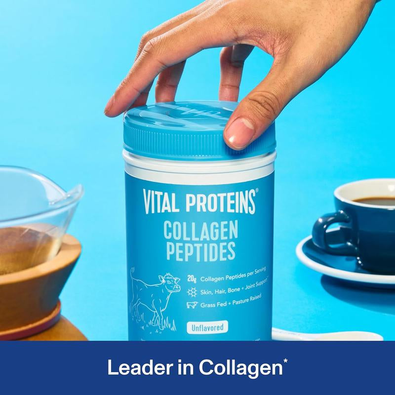 2025 Best Selling Vital Proteins Grass Fed Collagen Peptides Powder, Supports Hair, Skin, Nails, Bones, and Joints Health, Hydrolyzed Peptides - Zero Sugar, Unflavored, 9.33Oz