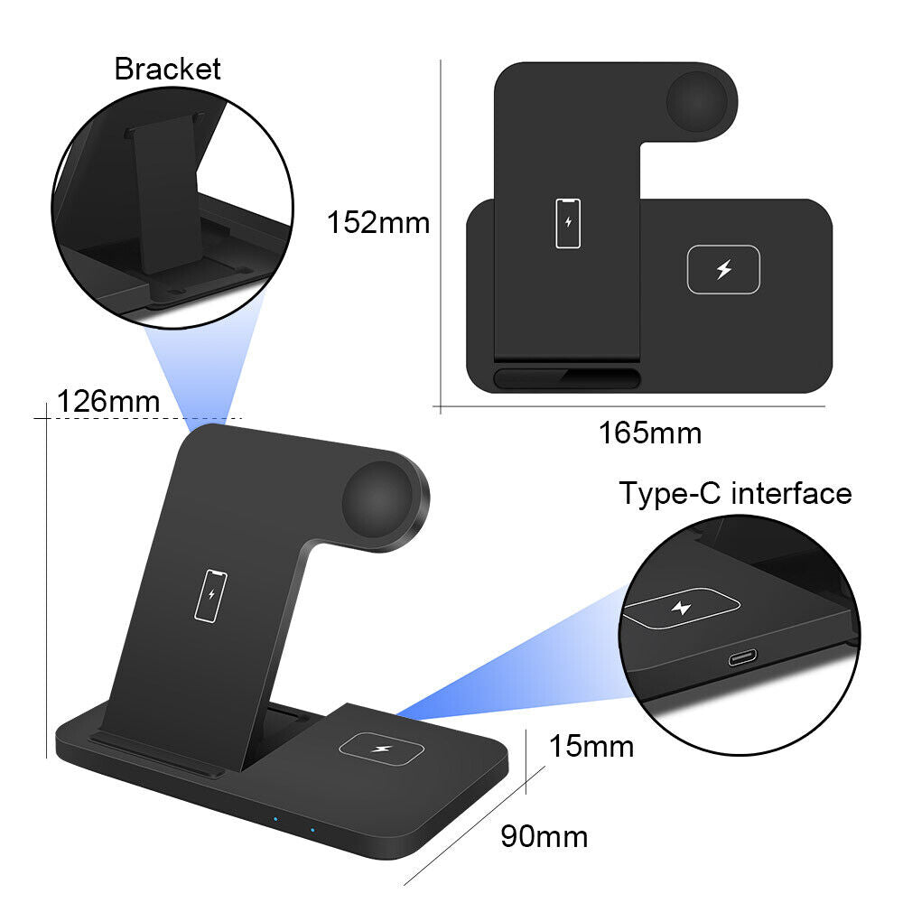 3-in-1 Wireless Charging Dock Station for Apple Watch and iPhone 16/15/14/13
