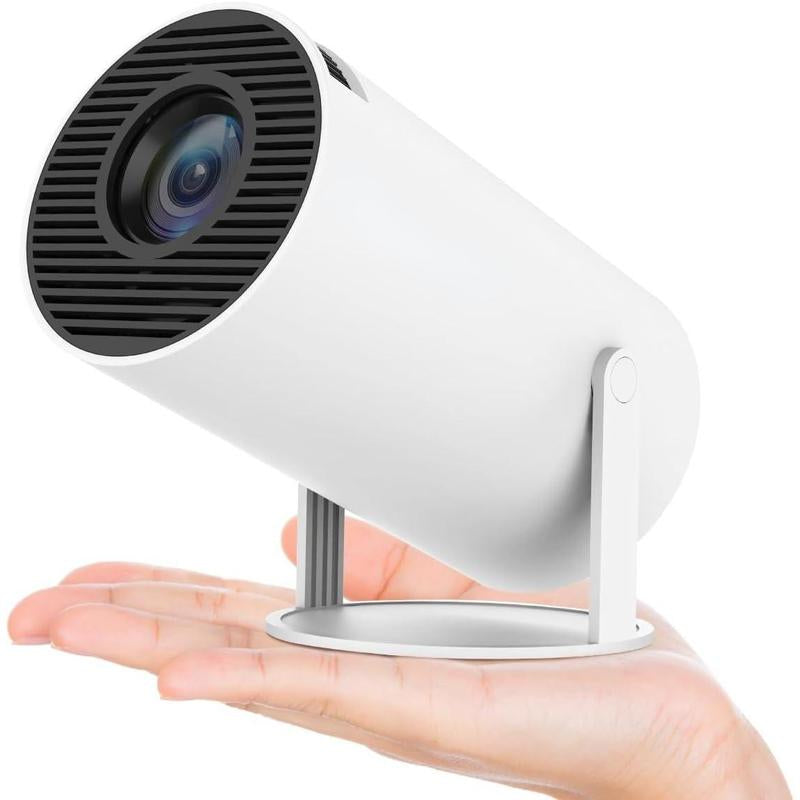 Portable 4K Mini Projector with Auto Keystone Correction, 200 ANSI Lumens, Dual Band WiFi, Bluetooth 5.0, 130-Inch Screen, and 180-Degree Flip - Ideal for Father's Day Gifts