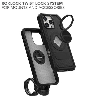 ROKFORM iPhone 16 Pro Max Rugged Case with Polycarbonate Shell, Textured Grips, Military-Grade Protection, RokLock Twist Lock Technology, and Enhanced Magnetic Mounting