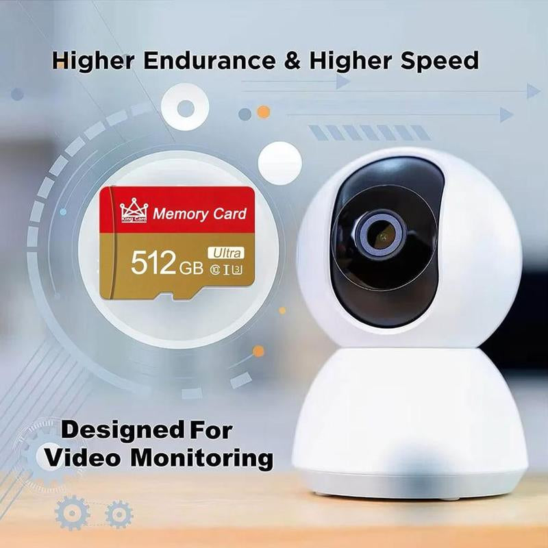 512GB High-Speed Micro SD Card - High-Capacity TF Card for Tablets, Cameras, and Mobile Phones - Secure File Storage Solution for Office, Gifts, and Gaming Accessories