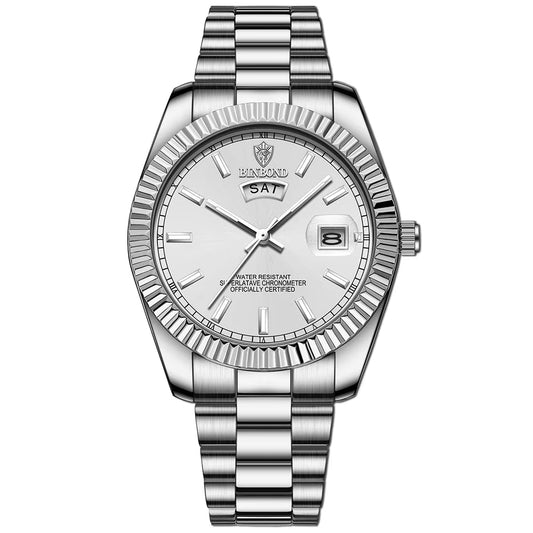 B7012 Mens Fashion Business Sports Quartz Watch 30M Waterproof Luminous Classic Calendar Creative Clock Mens Wristwatch