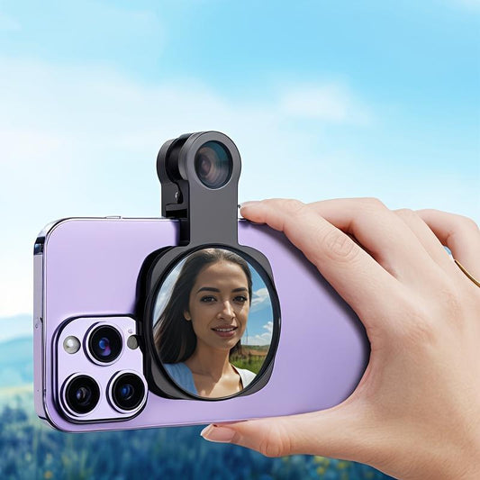 Portable Smartphone Selfie Mirror Clip for Enhanced Rear Camera Photography, Compatible with Android Devices, Ideal Mobile Accessory and Gift for Women