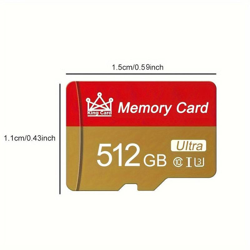 512GB High-Speed Micro SD Card - High-Capacity TF Card for Tablets, Cameras, and Mobile Phones - Secure File Storage Solution for Office, Gifts, and Gaming Accessories