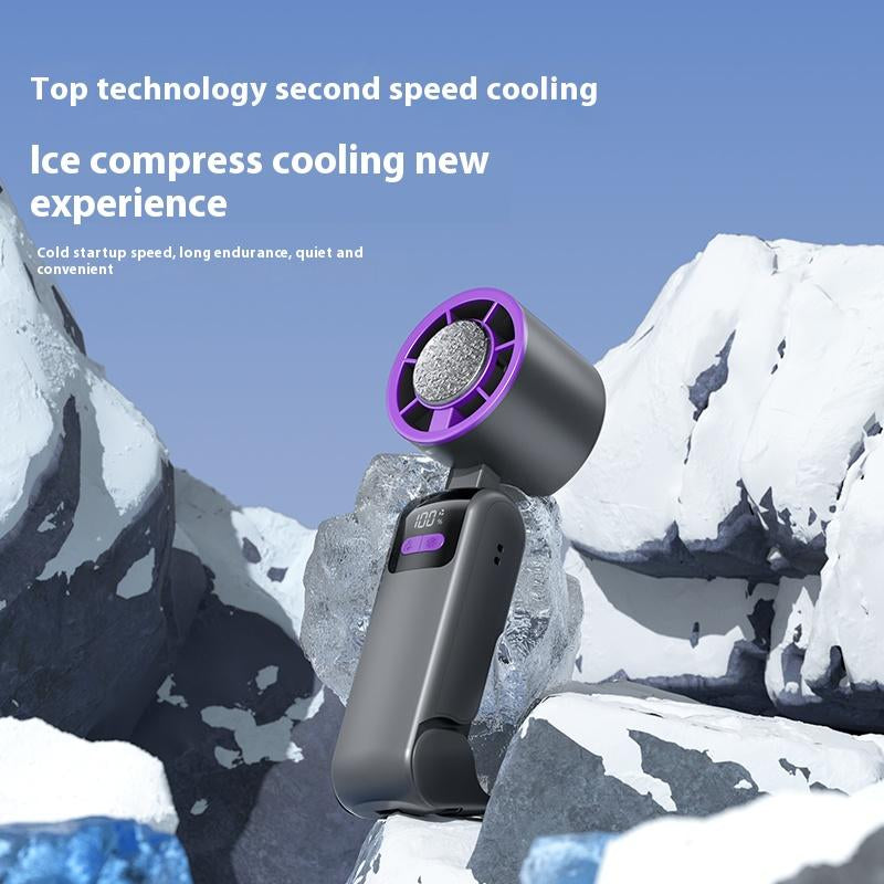 ZIHNIC Y31 Portable Handheld Turbo Fan - Rechargeable Cooling Device for Outdoor Activities, Travel, and Work