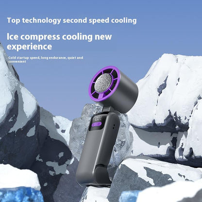 ZIHNIC Y31 Portable Handheld Turbo Fan - Rechargeable Cooling Device for Outdoor Activities, Travel, and Work