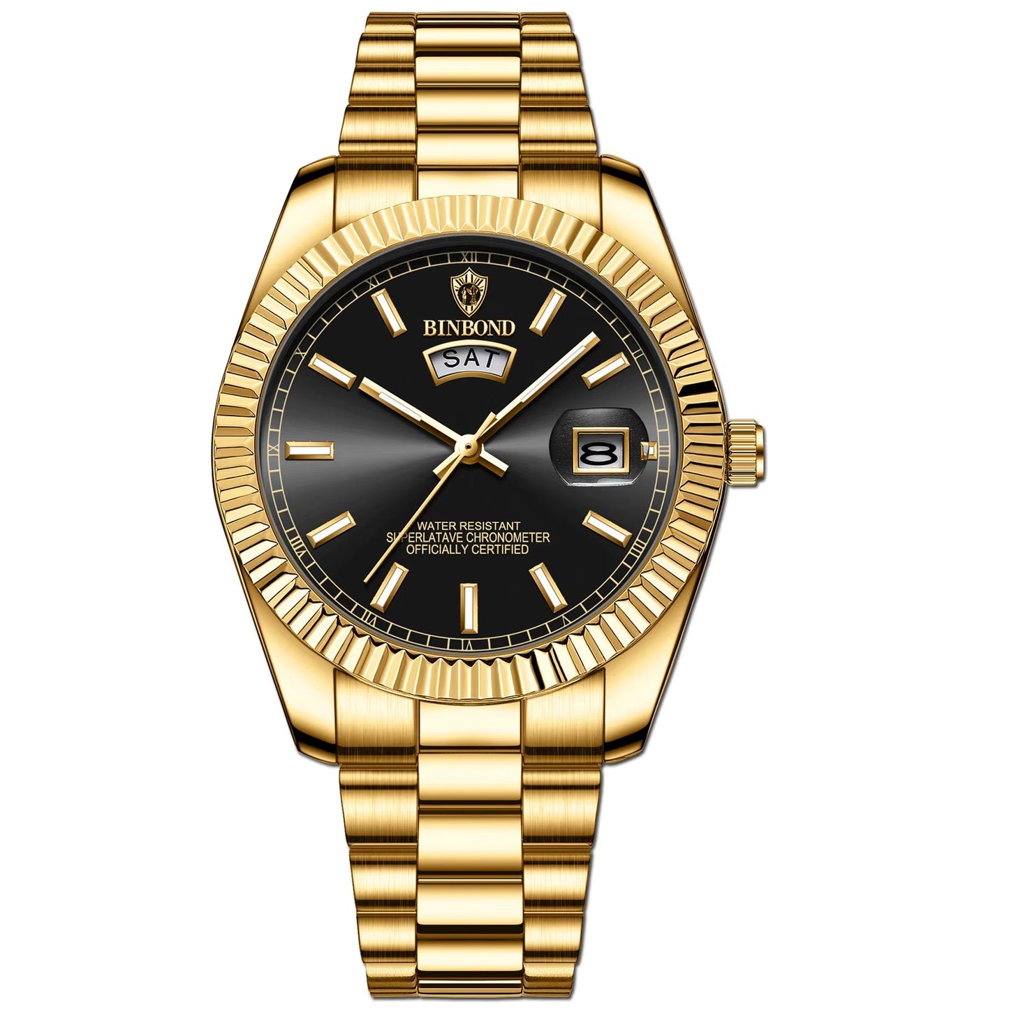 B7012 Mens Fashion Business Sports Quartz Watch 30M Waterproof Luminous Classic Calendar Creative Clock Mens Wristwatch