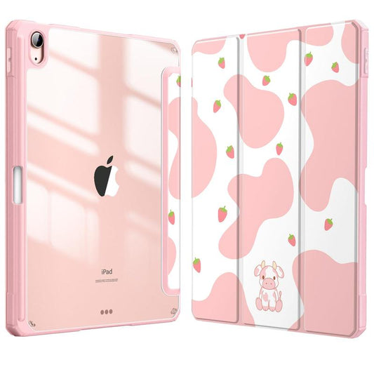 Fintie Hybrid Slim Case for iPad Air 11" (M3/M2 Chip) / iPad Air 5th/4th Generation (10.9") with Clear Back Cover and Built-In Pencil Holder, Ideal for Girls