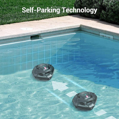 AIPER Cordless Robotic Pool Cleaner with Dual-Drive Motors and Self-Parking Technology - Lightweight and High-Performance Pool Vacuum for Outdoor Use