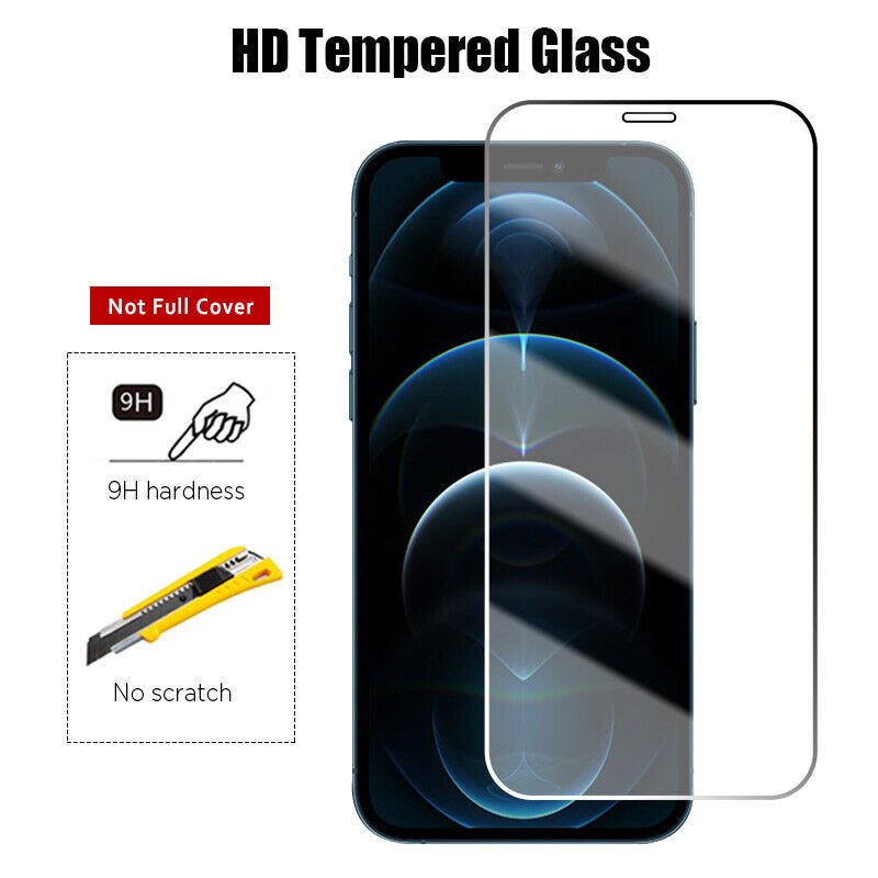 Tempered Glass Screen Protector for iPhone 12, 13, 14, 15, 16 Pro Max, XR, and XS