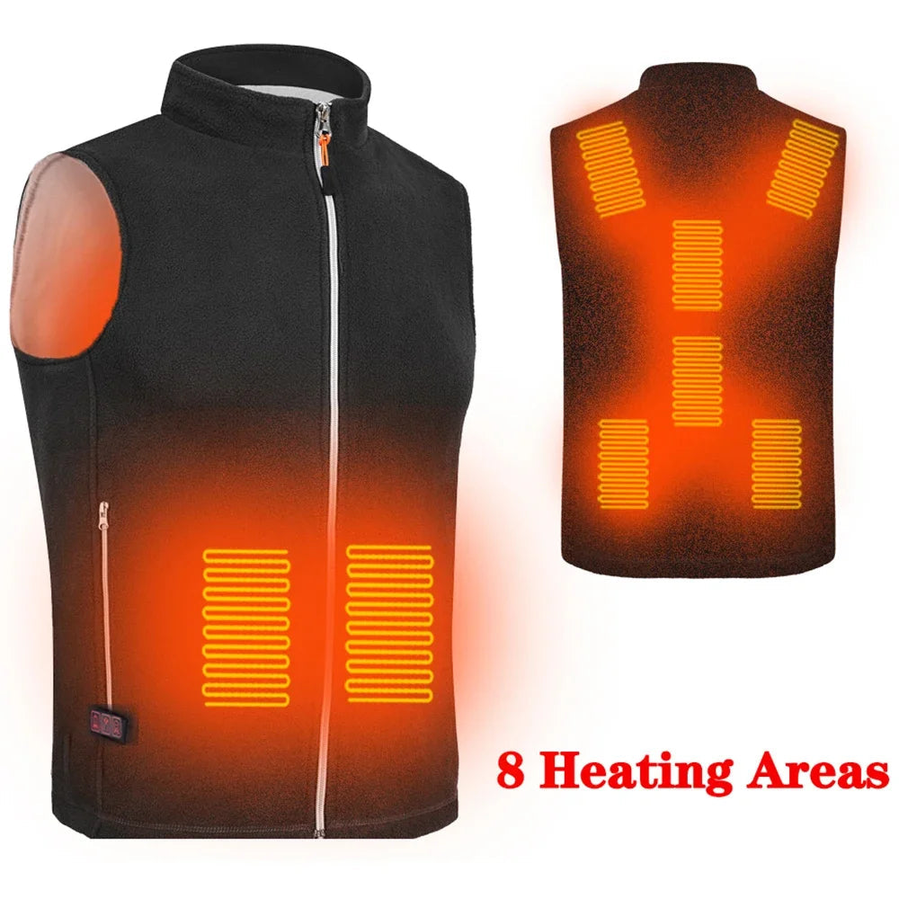 Luxury Women Heating Vest Jacket Winter Heated Vest USB Infrared Electric Heating Men Clothing Flexible Thermal Warm Mens Jacket