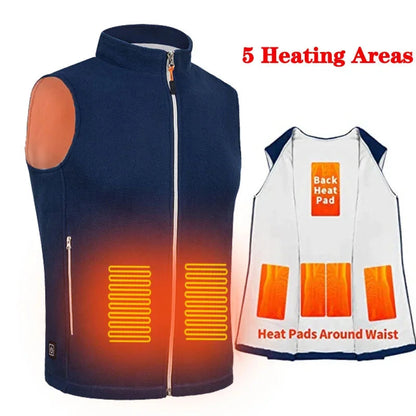 Luxury Women Heating Vest Jacket Winter Heated Vest USB Infrared Electric Heating Men Clothing Flexible Thermal Warm Mens Jacket