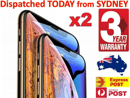 Tempered Glass Screen Protector for Apple iPhone 6, 7, 8 Plus, 11, 12, and 13 Pro Max - Pack of 2