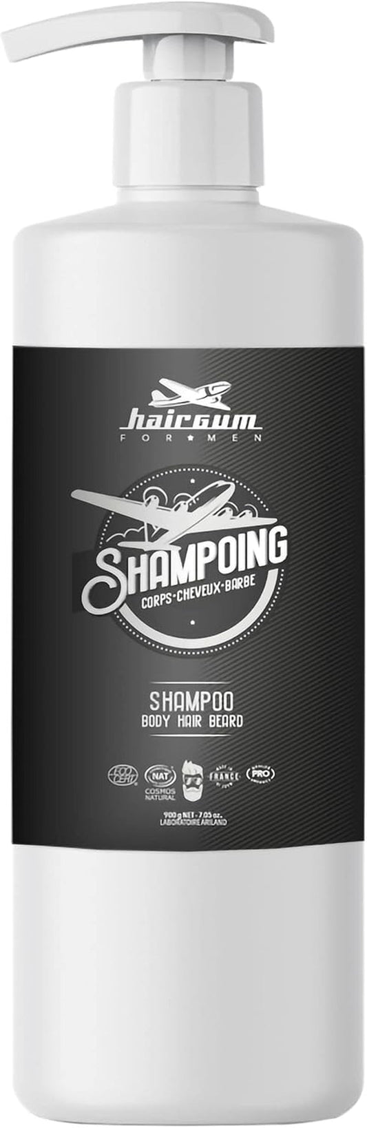 Mens Hair & Beard Shampoo - All in One Hair Shampoo for Men - Beard and Mustache Hair Moisturizing Mens Shampoo - Cleansing Hair and Beard Shampoo with Shea Oil (31 Oz)