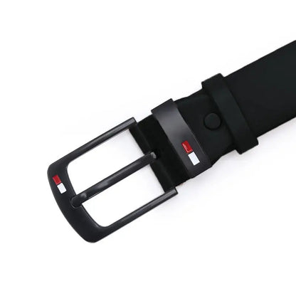 Fashion Mens PU Alloy Square Buckle Business Leisure Belts Winter Black Belts for Men Jean Pants Waistband