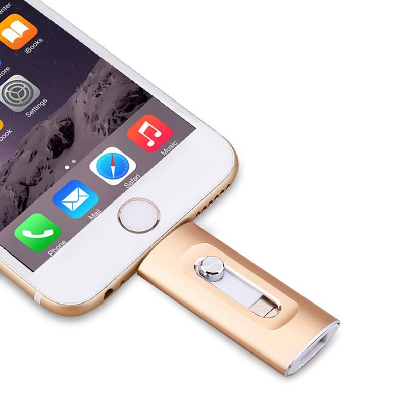 3-in-1 USB Storage Flash Drive with Type-C Adapter - High-Speed USB 3.0 Memory Solution for Phones and PCs, Durable OTG External Storage, Ideal Gift for Men